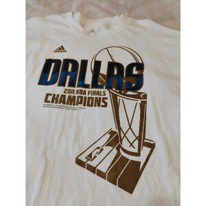 Dallas Mavericks NBA Champions 2011 Basketball Adidas Locker Room Shirt Sz 2XL